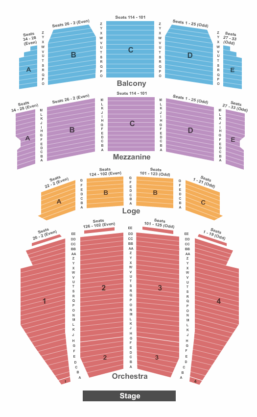 Ohio Theatre Phantom of the Opera Seating Chart